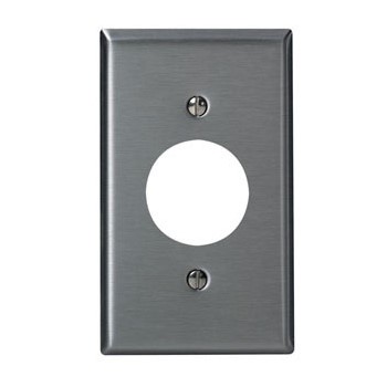 Leviton 004-84004-040 Wallplate, Single Hole ~ Stainless Steel