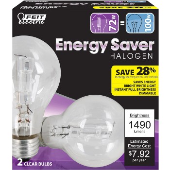 Feit Elec. Q72A/CL/2 72w Es Ha A19 C Bulb