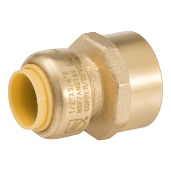 Push Fit FPT Adapter - 1/2" x 3/4"