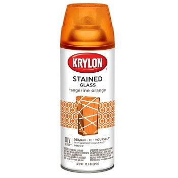 Krylon K09034000 Stained Glass Aerosol Spray Paint, Tangerine Orange ~ 11.5 oz