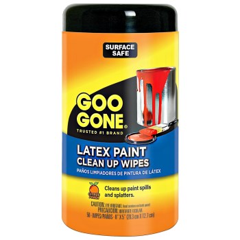 Goo Gone Latex Paint Clean-Up Wipes ~ 50 Wipe Container