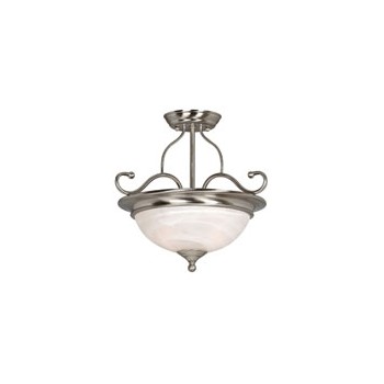 Ceiling Light Fixture, Saturn Satin Nickel 