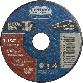 Century Drill & Tool   08411 3pk 1-1/2 Mtl Grnd Wheel