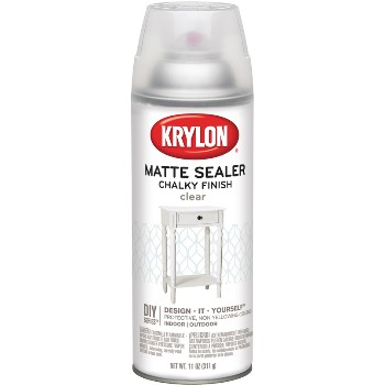 Krylon 4117 Chalky Finish Spray Paint,   Clear Sealer ~ 12 0z Cans