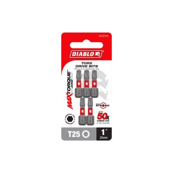 Torx Drive Bit  T25   1"   5pk