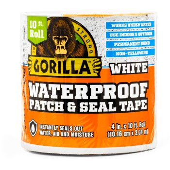 Waterproof Seal Tape, White ~ 4" x 10 ft.
