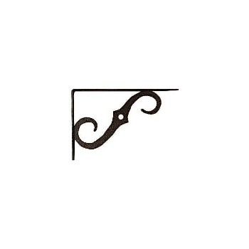 National 229401 Ornamental Shelf Bracket, Antique Bronze 5 x 3-1/2"