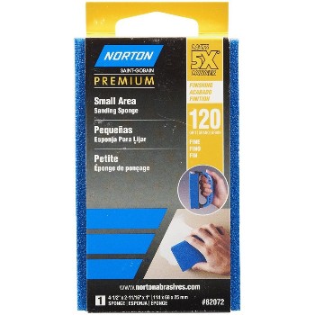 Norton 82072 Sanding Sponge, Medium Grit ~ 4-1/2" x 2-11/16" x 1"