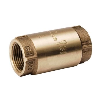 Bronze In-Line 200 PSI Check Valve, Lead-Free Installation ~ 1/2"