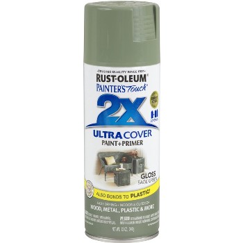 Rust-Oleum 249094 Painters Touch 2x Ultra Paint &amp; Primer, Sage Green Gloss ~ 12 oz Aerosol