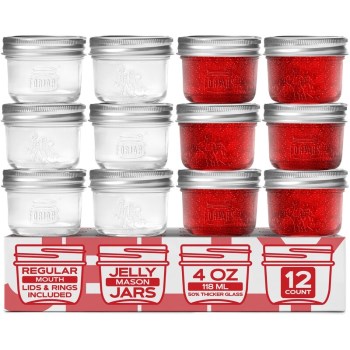 Forjars Regular Mouth Mason Jars 4 oz  