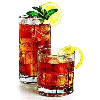 Ice Tea Glass - Tartan Style - 16 ounce