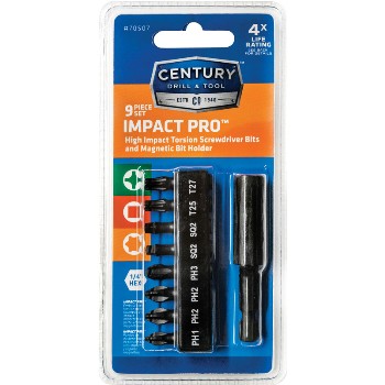 Century Drill & Tool   70507 9pc Impact Pro Bit