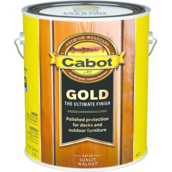 Cabot 140.0003471.007 Gold Ultimate Finish Stain, Sunlit Walnut ~ Gallon
