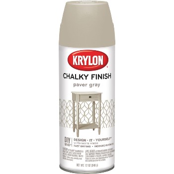 Chalky Finish Spray Paint, Paver Gray ~ 12 oz Cans