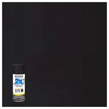 2X Spray Paint, Matte Black - 12 oz