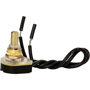 NSI   76055PS Pushbutton Switch, Brass