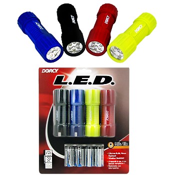 LED Flashlight Combo w/Batteries 