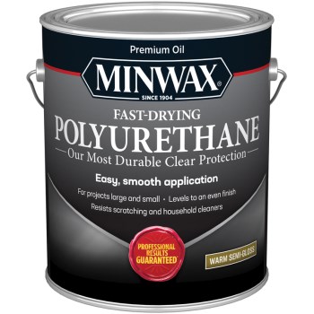 Minwax 71029 Fast-Drying Polyurethane, Warm Semi-Gloss ~ 1 Gal