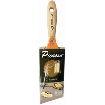 Proform Tech  PIC5-1.5 The Bull™   Picasso Angled Oval Sash Brush,  Short Handle  ~ 1.5 