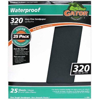 Ali Industries 4240 Sandpaper, Waterproof ~ 320 Fine Grit