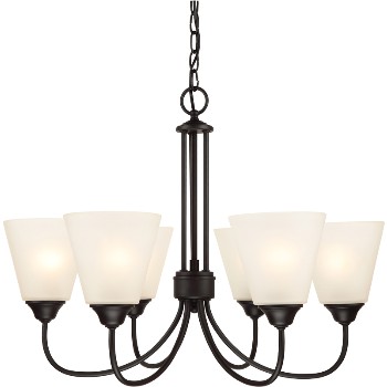 Galveston Chandelier, 6 Light ~ Black