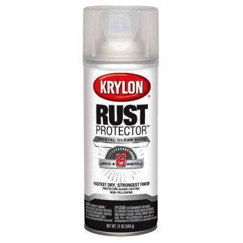 Rust Protector Enamel, Clear Satin ~ 12 oz Spray Cans