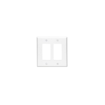 Decora Wall Plate - 2-Gang, White