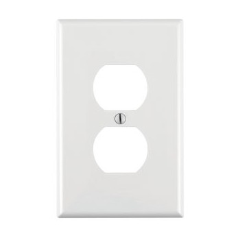 Decora 1 Gang Duplex Receptacle Plate, White