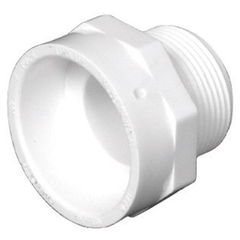 Charlotte Pipe PVC DWV Male Adapter, Hub x MIP  1-1/4" x 1-1/2"