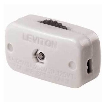 Leviton 069-423-3w Wh Mini Cord Switch