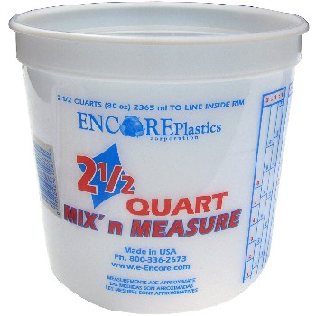 Mix N' Measure Container, Plastic ~ 2.5 Quart