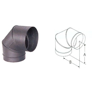 M &amp; G Duravent 6DBK-E90 6in. 90 Degree Elbow