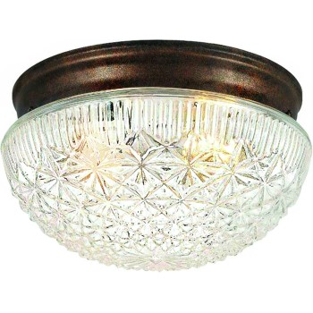 Hardware House  544734 Ceiling Light Fixture, 2 Light ~ Classic Bronze 