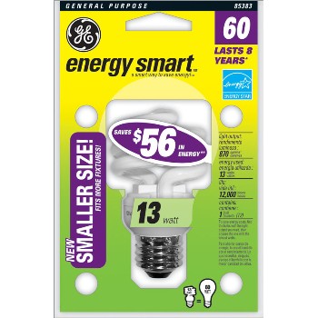 Compact Fluorescent Bulb, Smaller Size 13 watt 