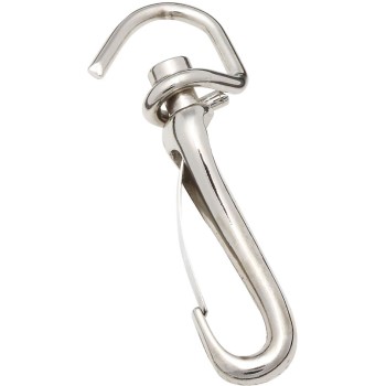 National 222794 Chrome Swivel Open Eye Spring Snap, 3071 bc 1 / 2 X 2 3 / 4  Inches 