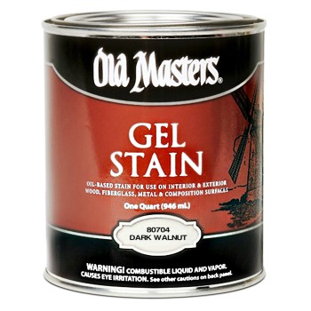 Old Masters 80704 Gel Stain,  Dark Walnut ~ Quart