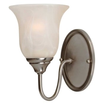 Saturn Design Series Wall Light Fixture,  Satin Nickel  ~ 5-1/2" W x  8-1/4" L