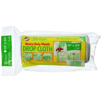 Warp Bros JC-1020 Jiffy Cover Plastic Drop Cloth ~  10 Ft  x 20 Ft x 1 mil  