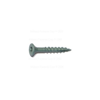 Green Coated Exterior Deck Screws ~ #9 x 2"