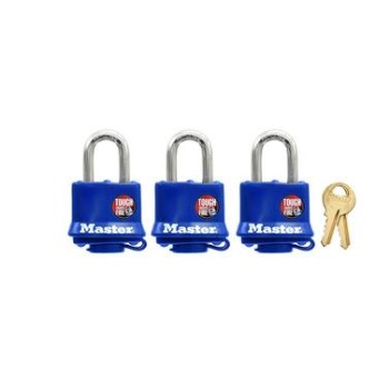 Masterlock 312tri Covered Padlock, 3 Pk