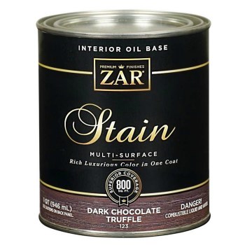 ZAR Oil-Based Interior Wood Stain,  Dark Chocolate Truffle  ~ Quart