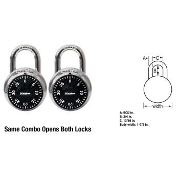 Twin Pack Combo Lock