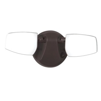 Halo Twin-Head LED Flood Light, Bronze - 15W