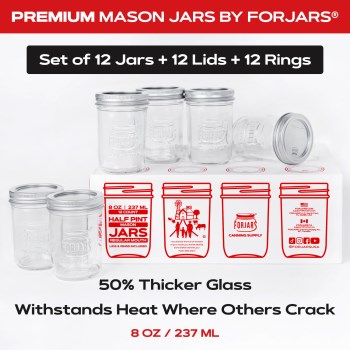 Forjars Regular Mouth Mason Jars  8 oz 
