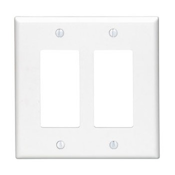 Decora 2-Gang Wall Plate ~ White