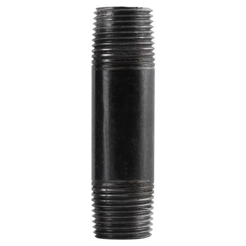 Pipe Nipple, Black Steel - 3/8" x 5"