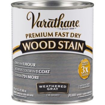 Varathane Premium Fast Dry Interior Wood Stain, Weathered Gray ~ Quart