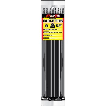 Cable Ties, Heavy Duty UV Black 14.5" ~ Pack of 100 