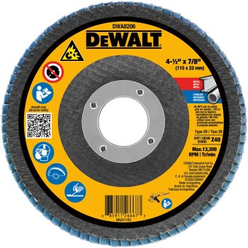 DeWalt Zirconia Flap Disc, 40 Grit - 4-1/2"